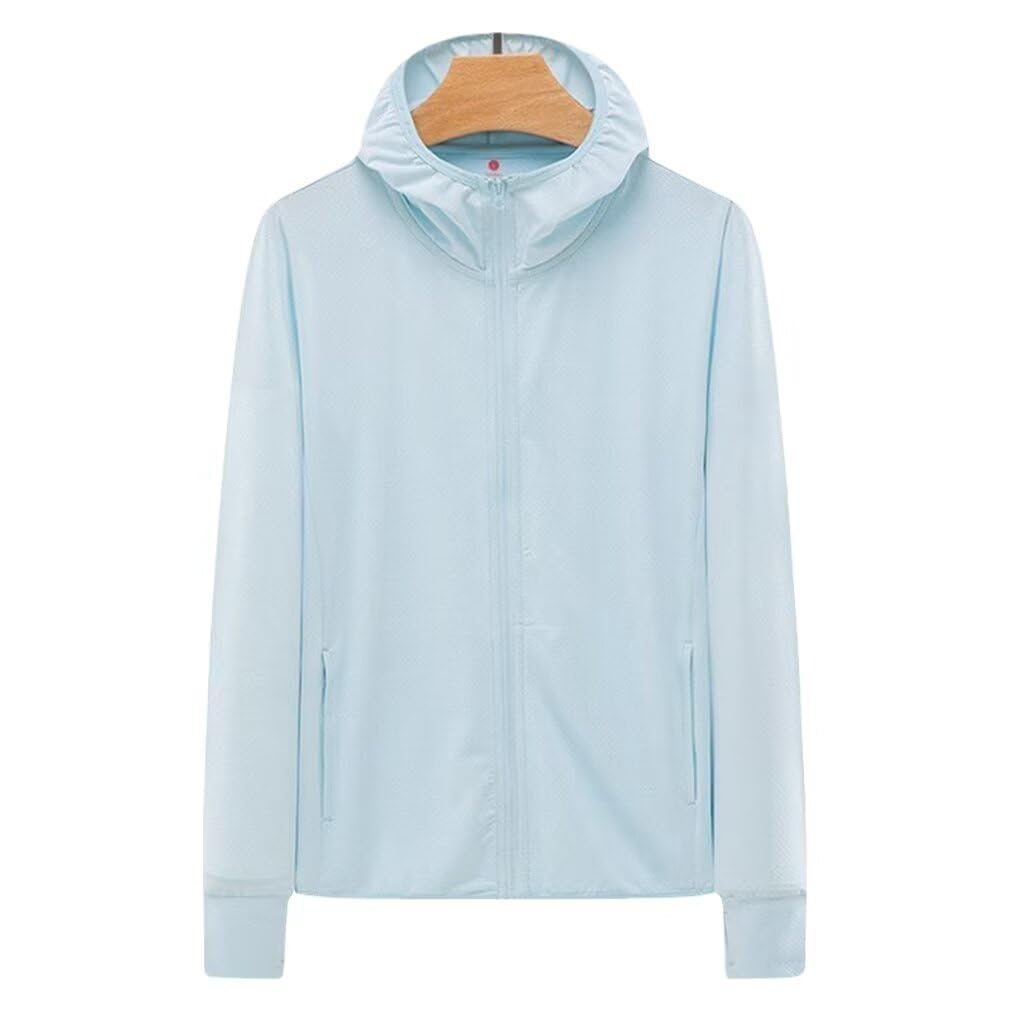 [Sillictor] Women's Rash Guard Long Sleeve Hooded Cool Rush Zip