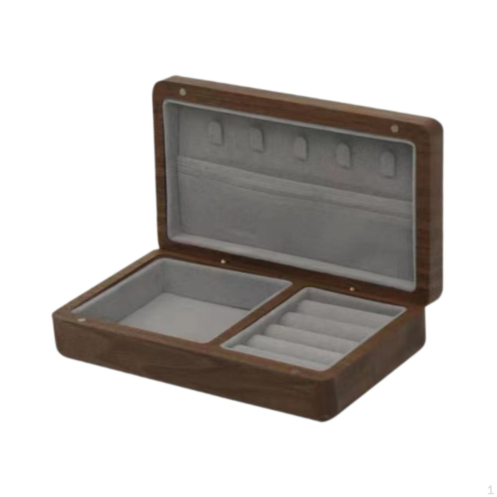 

Шкатулка для хранения драгоценностей, чехол для хранения колец, сережек, ожерелий Gray Interior