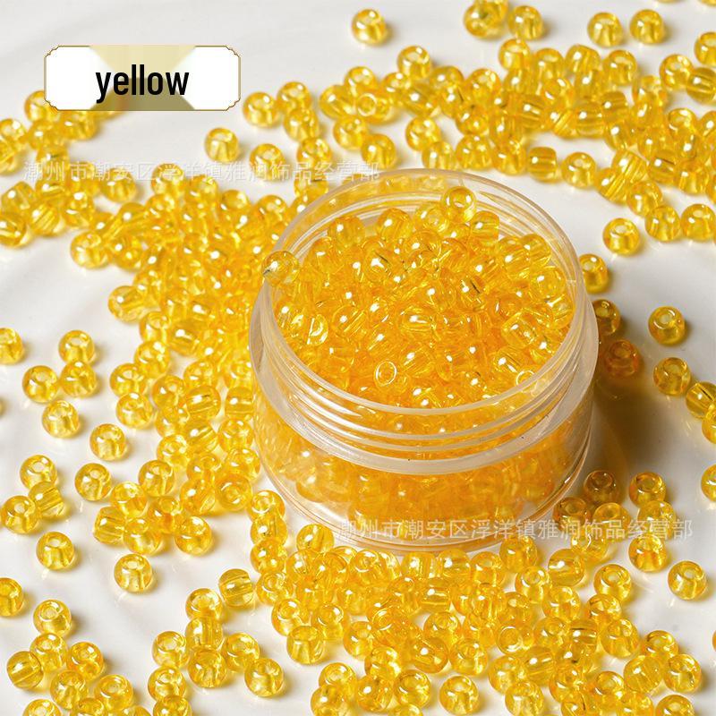 

4mm High Color Retention Transparent Glass Seed Beads for Handmade Jewelry: DIY Bracelets, Necklaces, Earrings 50g