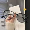 Fashionable Oval Frame Photochromic Myopia Glasses Women's INS Style Anti Blue Light Eyeglasses Minus Diopter 0 To -4.0