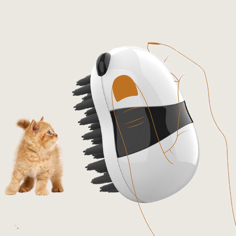 Dog Bathing Brush With Shampoo Dispenser Pet Massage Comb Hair Remover Grooming Wash Tool