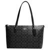 COACH Gallery Canvas With Leather Shoulder Bag Large Women's Black CH504-SVTSQ