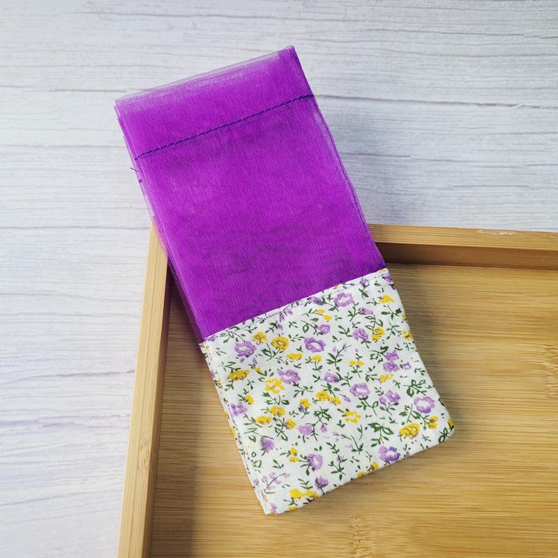 Lavender Sachet Double-Sided Printed Gauze Car Deodorizer & Wardrobe Scented Cotton Bag
