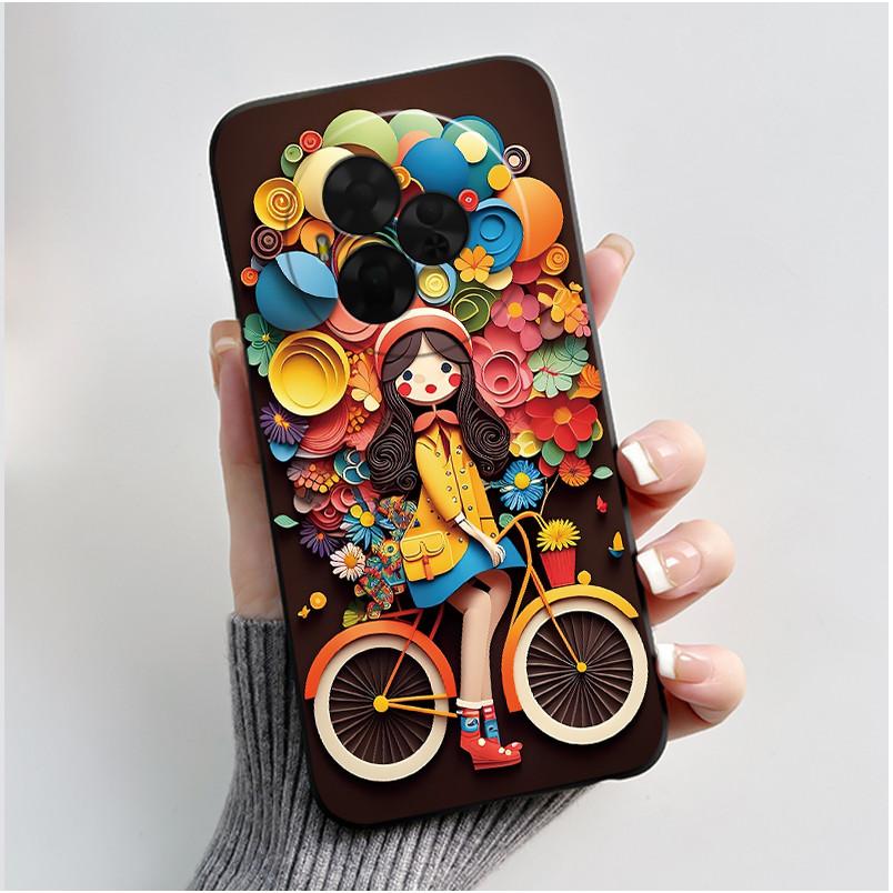 New Soft Black Casing For TCL NxtPaper 60 Ultra Green Cartoon Rabbit Pattern Shockproof Cover For TCL Ion X/TCL Ion V Case