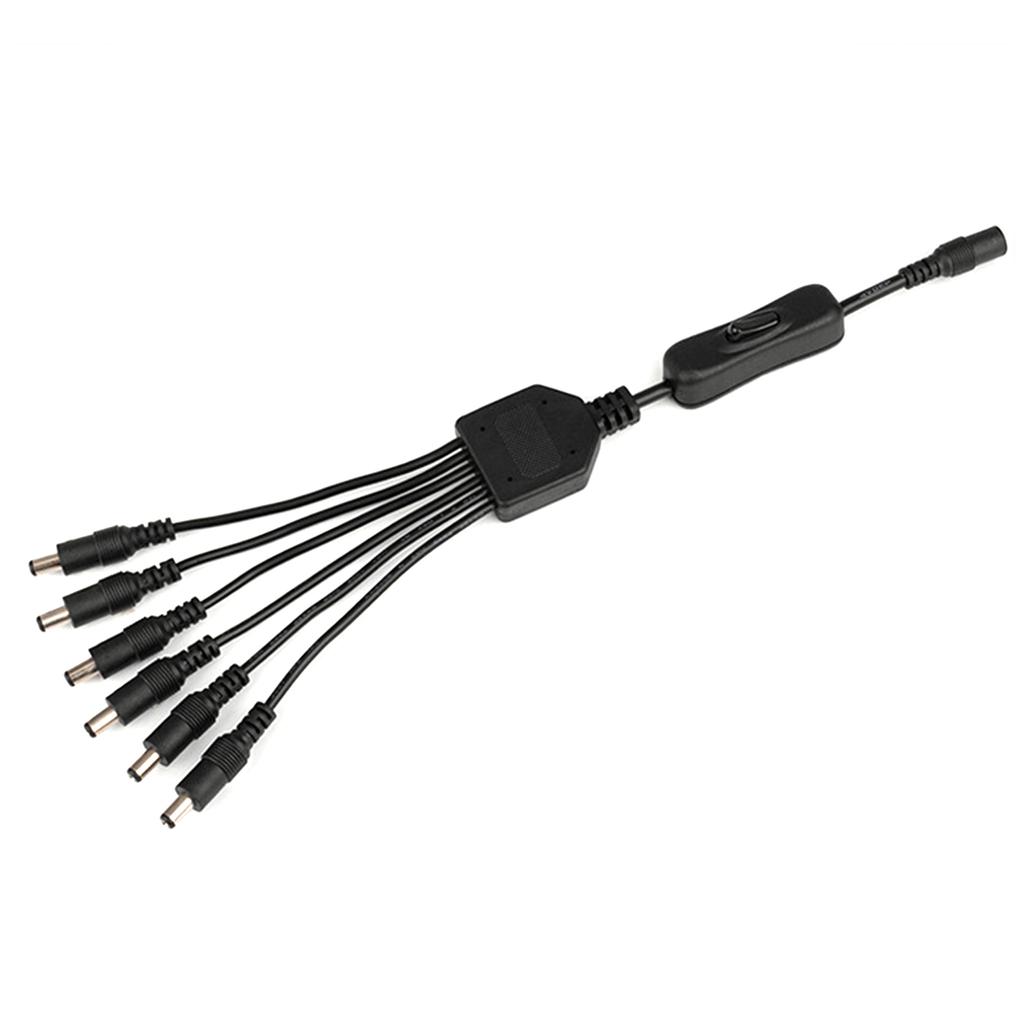 DC5.5x2.1mm 1 Buchse auf 2/3/4/5/6 Stecker Ein/Aus Steuerkabel DC5521 Y-Splitter Adapterkabel für Überwachungskamera LED