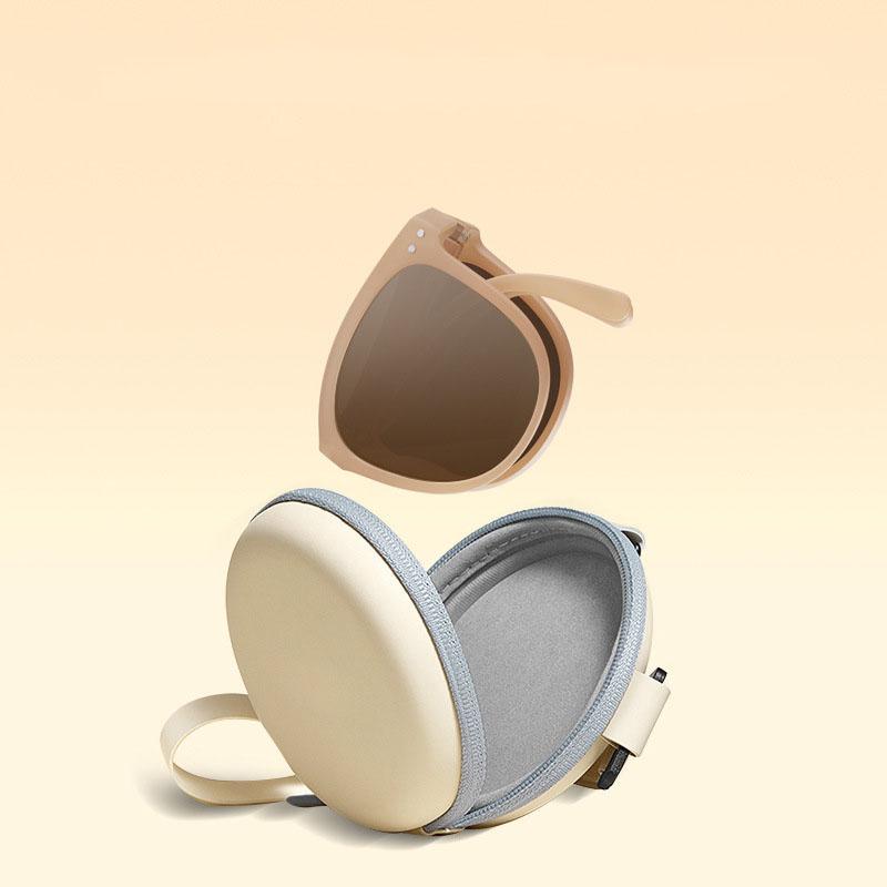 

Портативные складные солнцезащитные очки, солнцезащитные очки для вождения, модные очки в квадратной оправе Sunglasses with bag коричневый