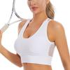 Women's Mesh Hollow Out High Impact Sports Bra Wirefree Shockproof Workout Bra with Removable Pads for Yoga Running Fitness