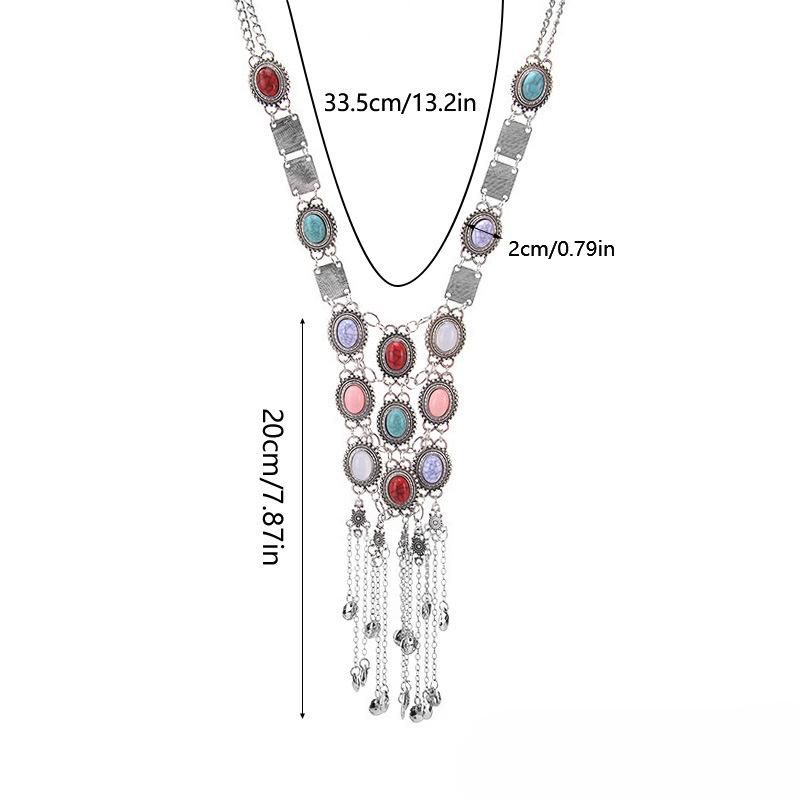 Retro Ethnic Style Long Tassel Sweater Chain Exaggerated Women's Bohemian Chain