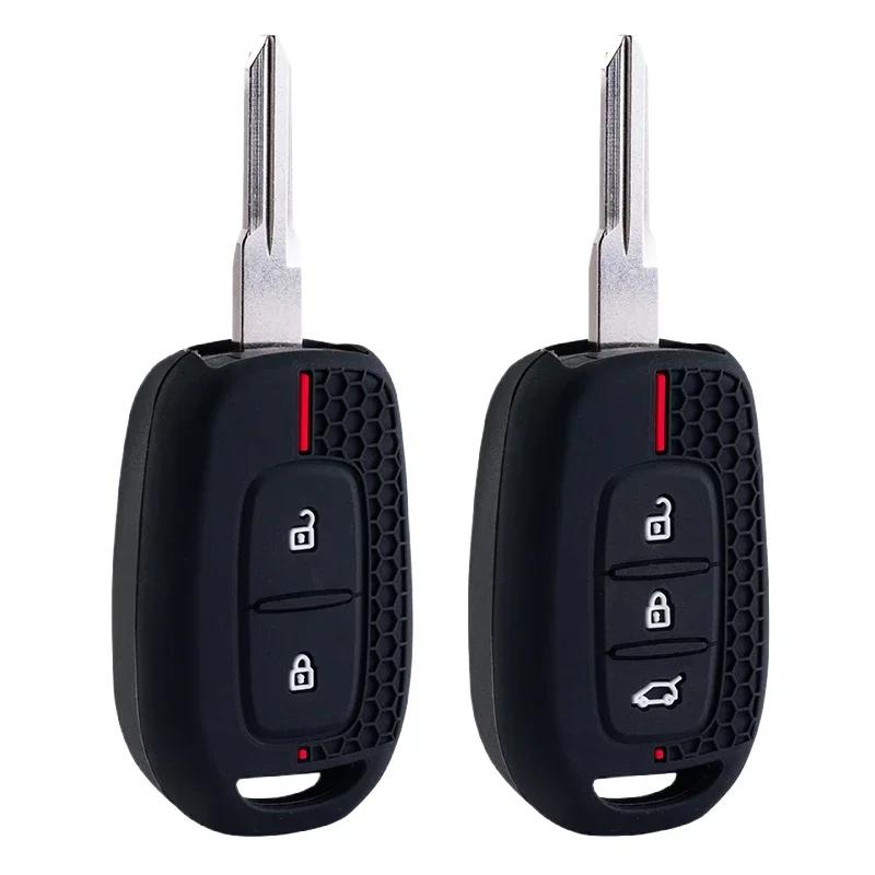 Silicone Car Remote Key Shell Case For Renault Duster Sandero Logan Clio Captur Laguna Scenic 2015 2016 fob 2/3 Buttons
