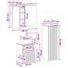 Bathroom Furniture Set 4 Pcs Artisan Oak Engineered Wood and Glass