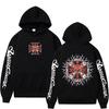 Mikina s potiskem loga West Coast Chopper, Pánská vintage streetová mikina s dlouhým rukávem Unisex, Gotický styl s kapucí