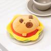 Cute And Charming Cartoon Capybara Transforms Into Food Bun Stuffed Doll Pillow Burger Bread Croissant Stuffed Toy Home Decor Present Designed For