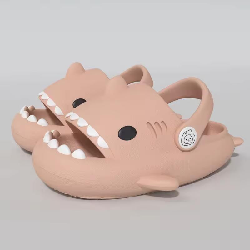 Children Sandals Kids Slippers Shoes Cartoon Shark Summer Boys Girls Baby Thick Soft Sole Non-slip