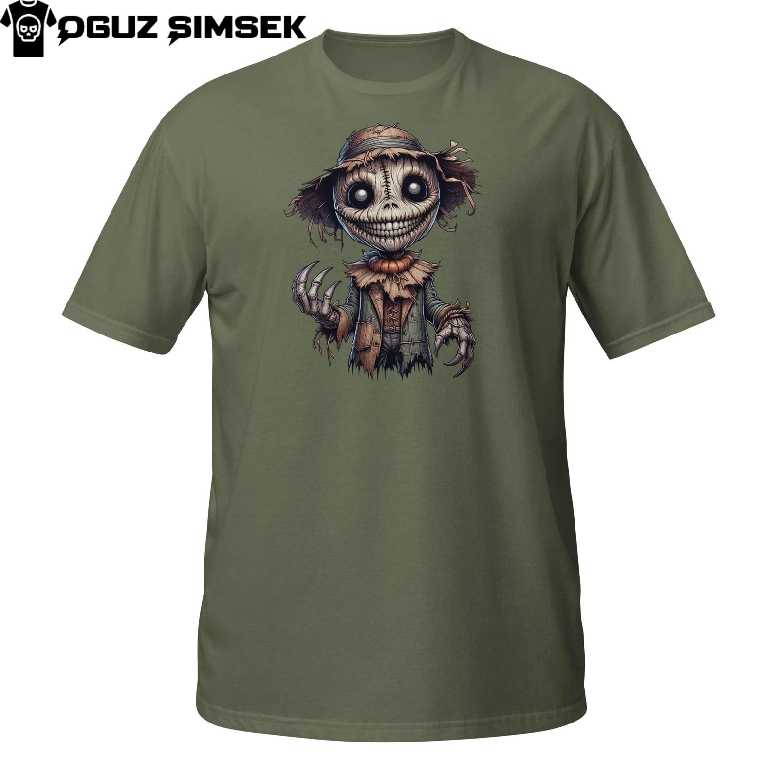 Creepy Scarecrow T-Shirt Mens Womens Tees Top | Haunted Farm Claw Monster | Spooky Horror Tee S