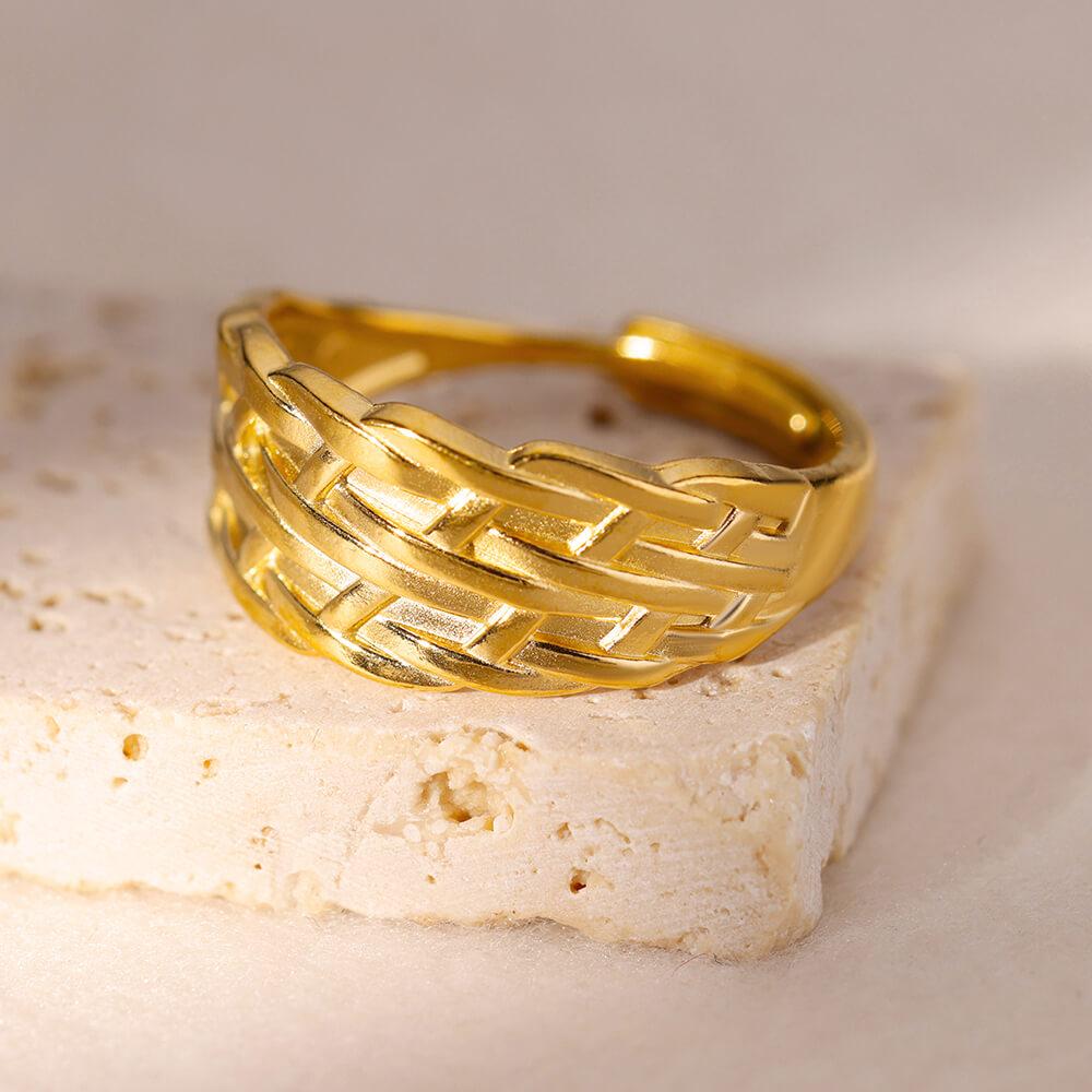 Women Rings Stainless Steel Gold Color Finger Ring for Female Simple Aesthetic Jewelry Accessories Handmade Gifts Anillos Mujer