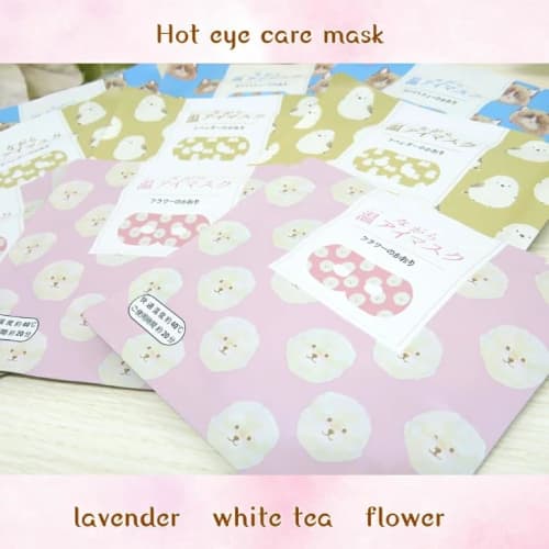 Assorted Animal-themed Eye Masks, 9 Masks Per Box [Bird, Cat, Dog], Open Eye Design (Lavender, White Tea, Flower Scents), Eye Care, Aromatherapy, Disp