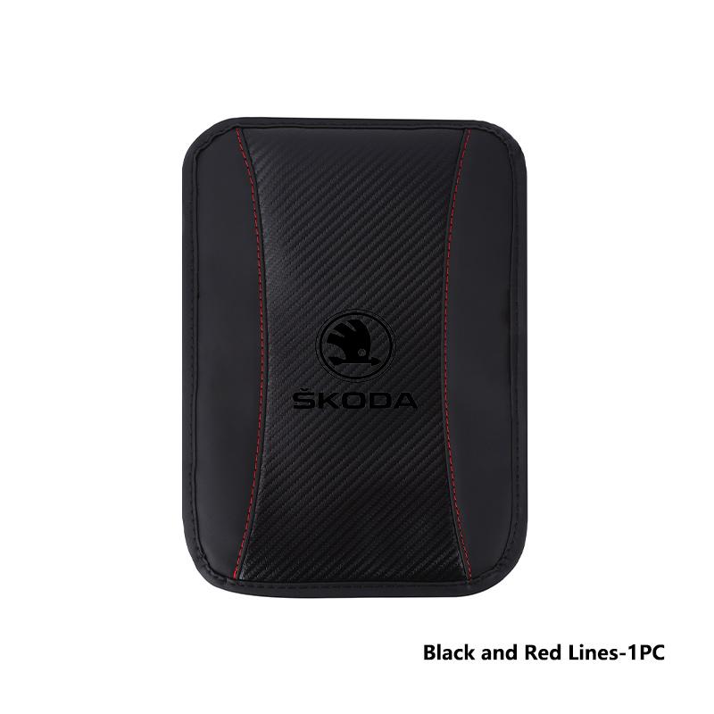 GQEW9 For Skoda Car Armrest Mat Center Console Arm Rest Protection Cushion Kamiq Karoq Octavia 2 3 Rapid Scala Kami Fabia VII VRS