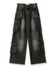 AVANDRESS Ribbon Wide Cargo Pants Black
