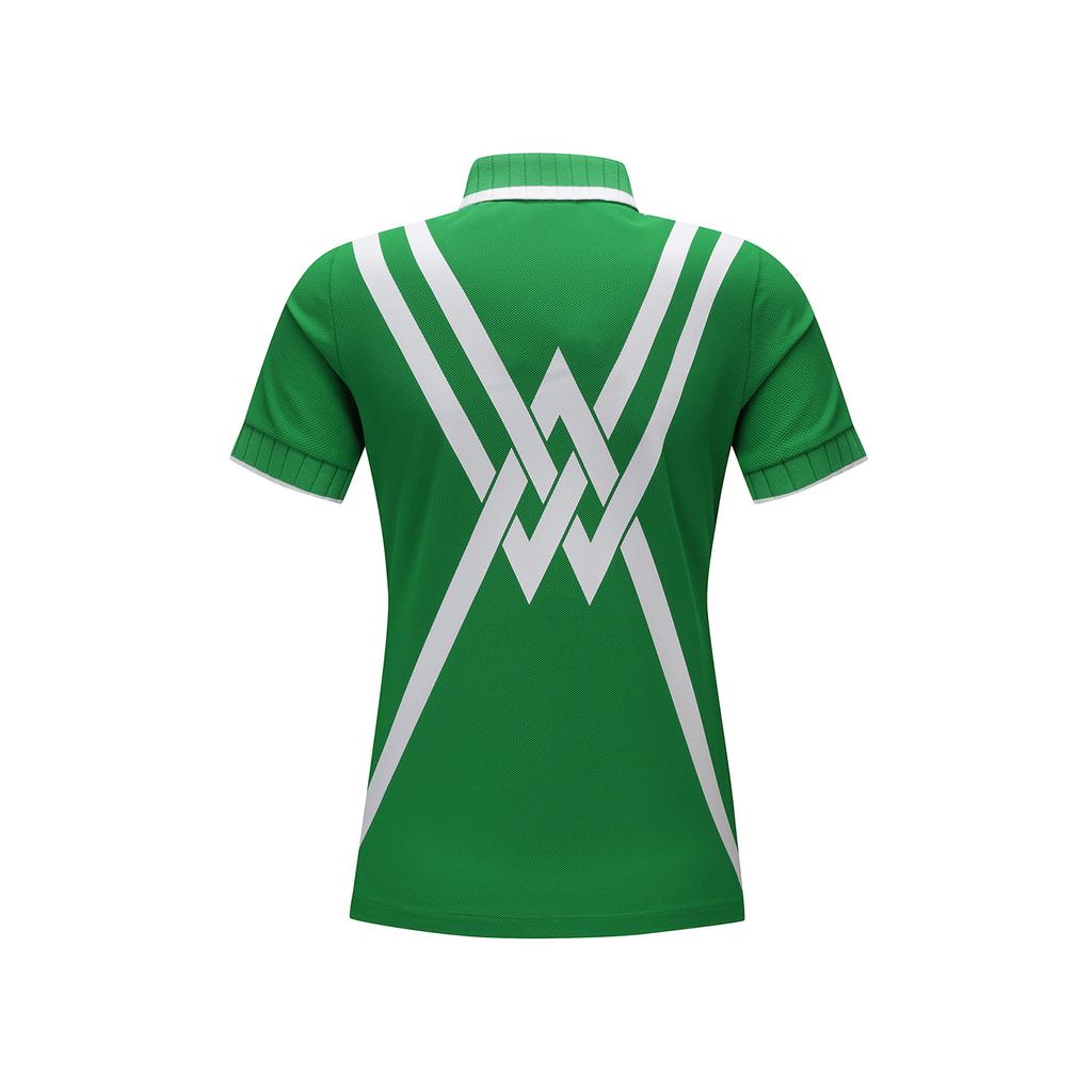ANEW GOLF Women Back Signature Logo Pique Short T-Shirt_Gn
