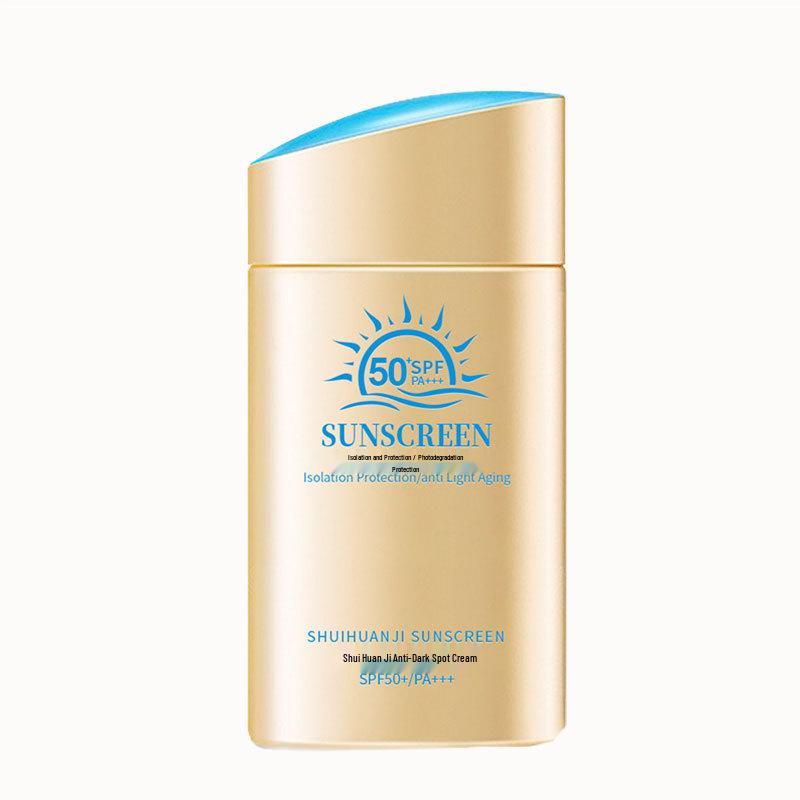 Genuine Sunscreen Lotion: 60ml Moisturizing & Lightweight, 90ml Sun-Resistant Little Gold Bottle Water Radiance Sunscreen