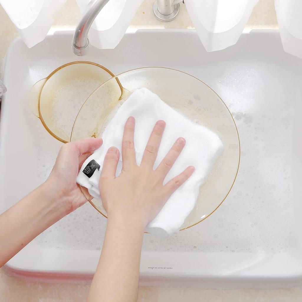 Panos Kuchyňská skandinávská utěrka na stůl vaflová kuchyňská utěrka se sadou 30 x 30 bílých hadříků, len, utěrka na nádobí, utěrka na utírání, poutko, 6, cm,