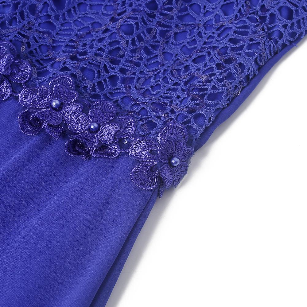 2023 Elegant Lace Chiffon Dress for African European Plus Size Women