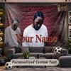 Wall Hanging Tapestry Custom NameKendrick Lamar Pattern Personalized Printed Fabric Wall Decor