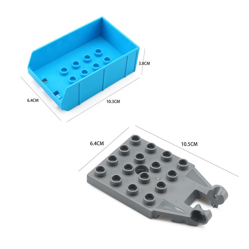 Kinder Pädagogische Große Bausteine Schienenzubehör Schienenset Zug Elektrisch Zusammenbauen Kompatibel mit Duploed Spielzeug Geschenk
