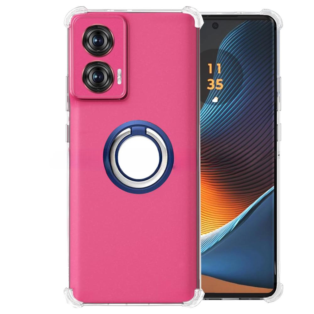 

Для Moto Edge 50 Fusion 50ultra Магнитный кольцевой держатель Мягкий чехол с подушкой безопасности для Motorola Moto Edge50 Fusion 50pro X50 Ultra Противоударный Прозрачный силиконовый чехол For Edge 50 Fusion синий