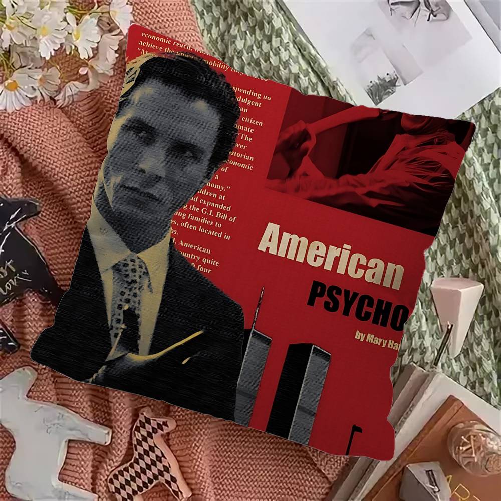Classic Movie A-American P-Psycho Personalized Pillow Cover Kids Bedroom Wild Party Decor Pillowcase Kid Birthday Shower Gift