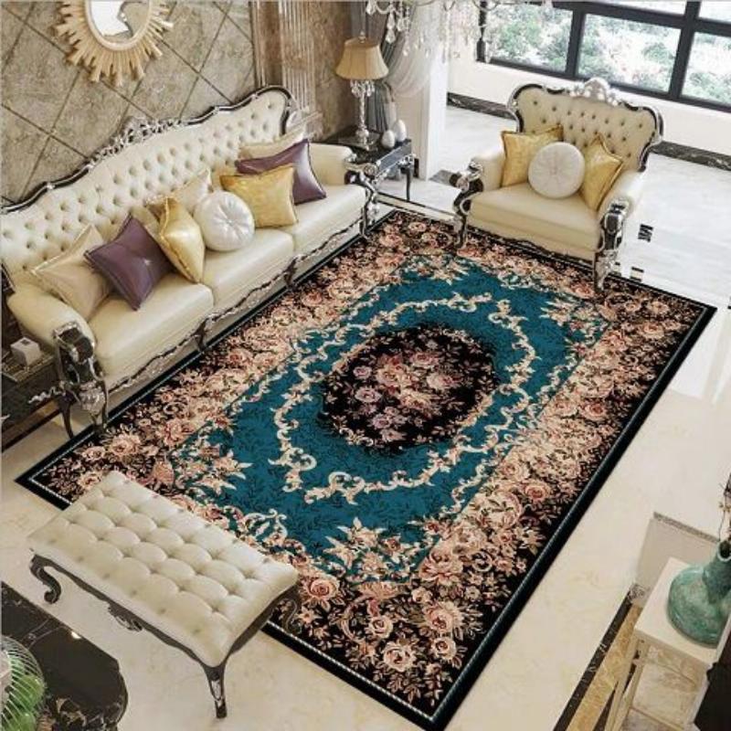 Chinese Style Living Room Carpet Coffee Table Floor Mat Chinese Style Study Bedroom Bedside Home Decoration Non-slip Floor Mat