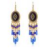 Bohemian Cross-Border Handmade Water Drop Rice Bead Tassel Earrings for Travel Photography