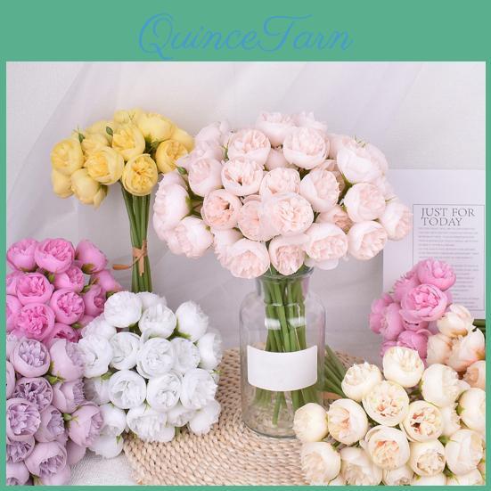 Real Peony Flowers Simulated Bouquet Touch No Withering 27 Heads Artificial Flowers Diy Arrangements
