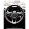 Car Steering Wheel Cover For Kia Rio 2017 2018  Rio5  K2 2016 Morning 2017 Picanto 2018 Hand-stitched Perforated Leather