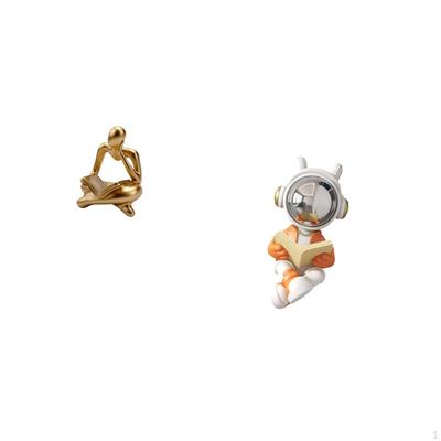 Abstract Astronaut Thinker Statue Decoration for Tabletop Living Room Shelf Office Bookshelf Space