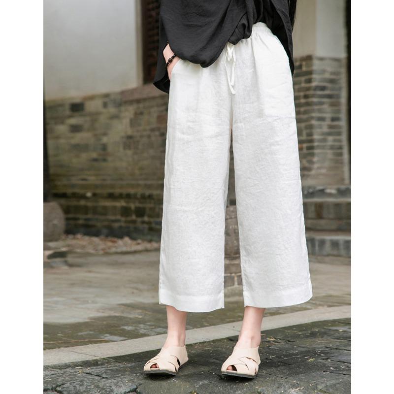 Pantalons et Pantacourts Décontractés pour Femmes JPNTKY Couleur Unie Imprimée