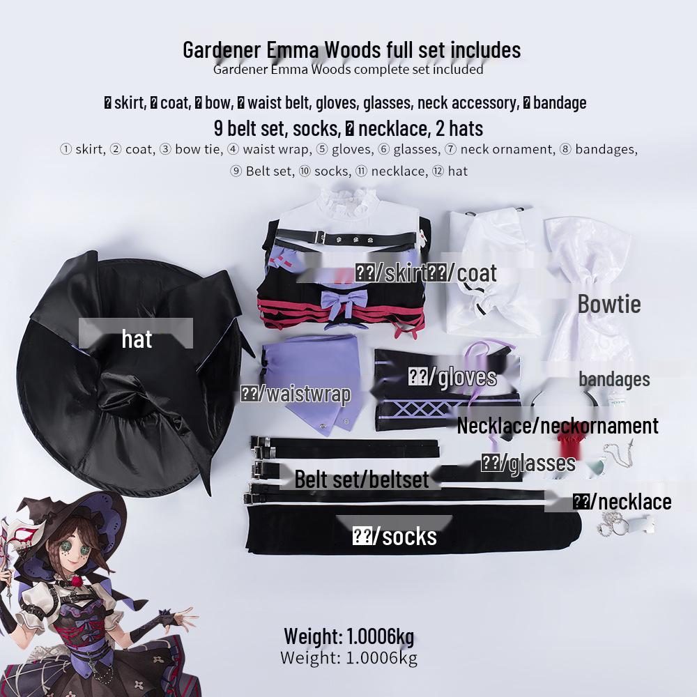 

2025 Весна Черный Короткий Рукав Пышный Кос Лолита Юбка Мини JK Женский Костюмный Набор Medium