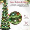 Retro Hand-Painted Tabletop Christmas Trees With Timer, Christmas Trees That Light Up, Table Top Christmass Tree With Lights