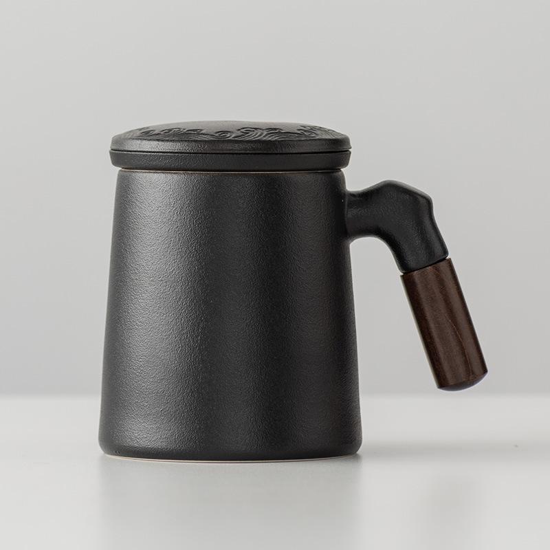 

Qianli Jiangshan ceramic filter liner water cup national tide office cup gift box business enterprise mug with lid gift 401-500ml