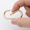 Zinc Alloy Electroplated D-Shaped Keychain Handle Ornament