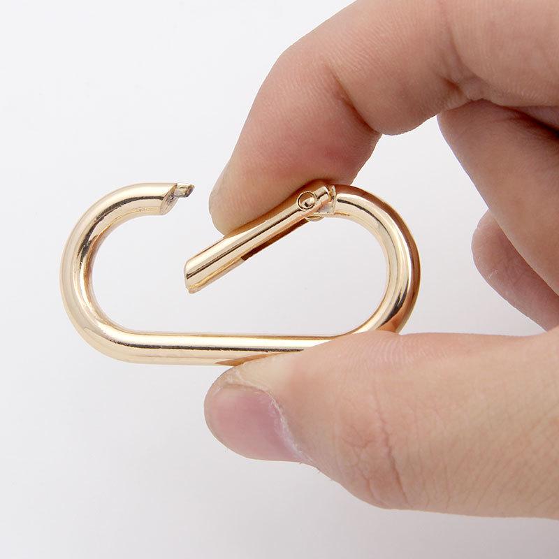 Zinc Alloy Electroplated D-Shaped Keychain Handle Ornament