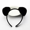 Plush Hair Hoops Cat Ears Headband for Women Girl Big Hair Ball Headband Tiara Party Hairband Hair Accessories Panda Ear