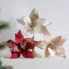 Decorative Flower Pick Artificial Poinsettia Poinsettia Tree Decoration Christmas Tree Decorating
