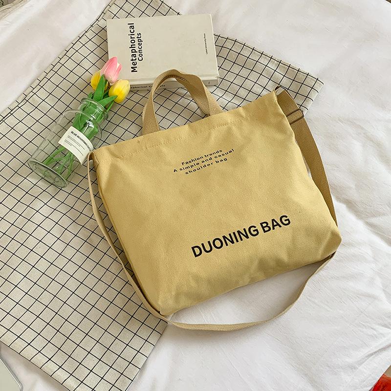 

Сумка из холста Женская универсальная новая школьная сумка для студентов колледжа Большая вместительная сумка для репетиторства из холста хаки