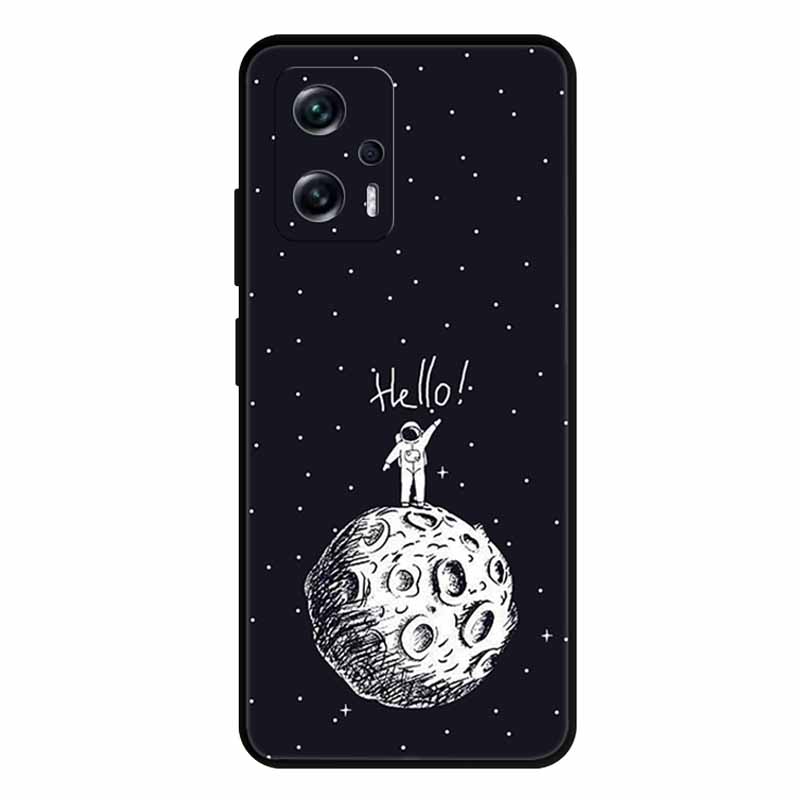 For Xiaomi Poco X4 GT Case X4GT X 4 GT Wolf TPU Silicone Soft TPU Back Cover for Poco X4 GT Para Cartoon Black Edge Fundas Coque