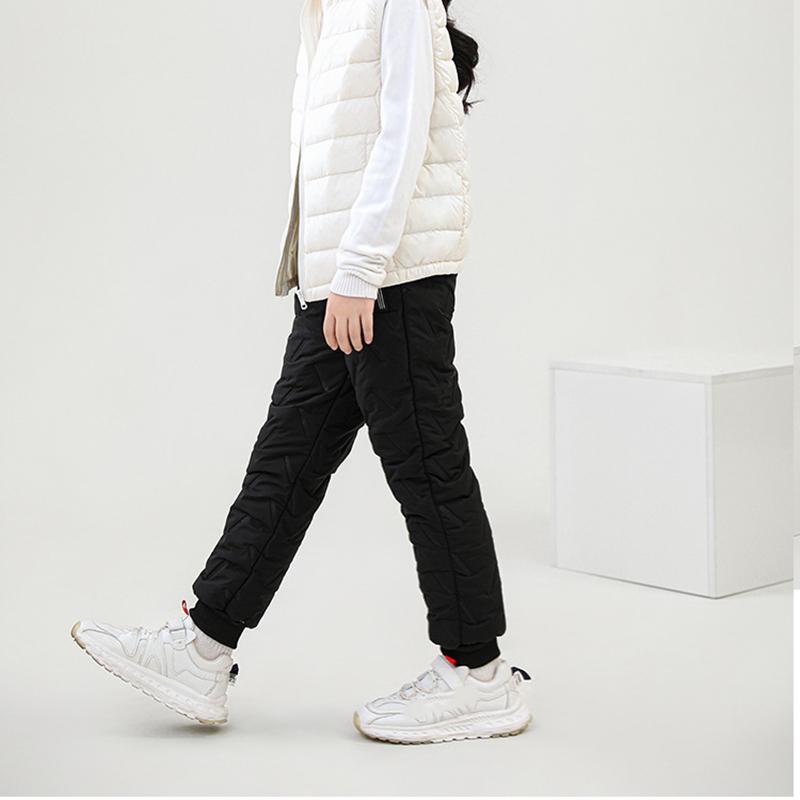 Pantalones de algodón para niños, pantalones de invierno gruesos para niños, pantalones cálidos de algodón y lana de cordero, pantalones casuales de felpa para niños