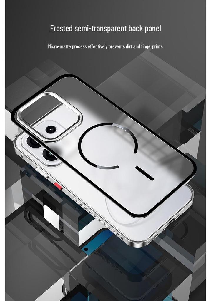 OPPO Reno 16 Overseas Magnetic Ring Case - Frosted, Drop-Proof Design