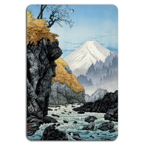 Majestic Landscape Serene Mountain River SceneAluminum 20x30cm(7.8x11.8inch)