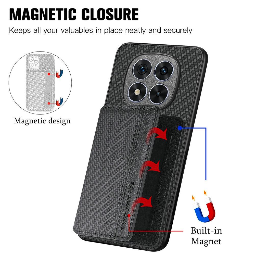Dla Xiaomi Redmi Note 15 Pro Plus 5G Skórzane Etui na Karty z RFID Magnetyczna Tylna Osłona Telefon Mi Redmi Note 14 Pro 15Pro+ Funda Odporne na Wstrząsy