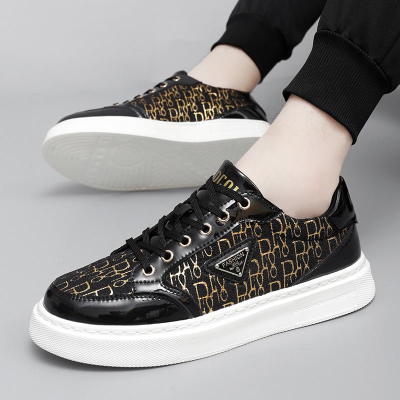 2025 summer new men's shoes men's casual shoes men's trendy shoes Korean version of versatile board shoes thick-soled thin trendy shoes